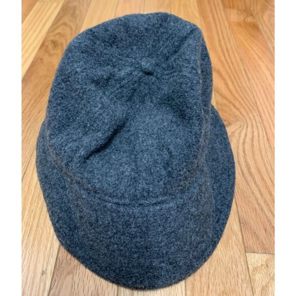 LL Bean Unisex Large Gray‎ Wool Billed Bucket Hat Ear Flaps Thinsulate Lined - Picture 1 of 5